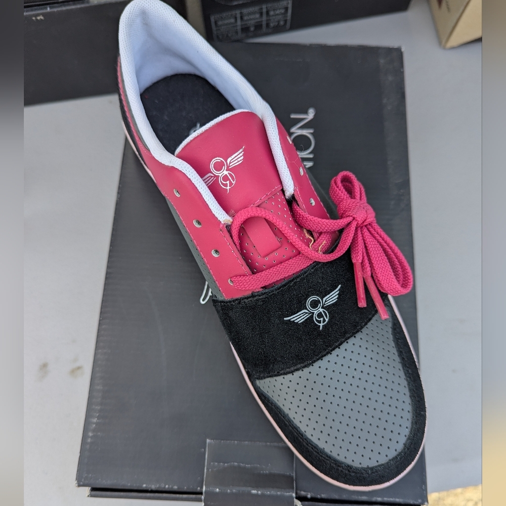 Creative Recreation Men's Leather Cesario Lo Black Pink Gunmetal Sneakers